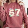 Baseball 67 Dripping Six Seven Drip Boys Gen Z Comfort Colors Sweatshirt Orchid Baseball 67 Dripping Six Seven Drip Boys Gen Z Comfort Colors Sweatshirt Orchid