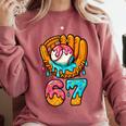 Baseball 67 Ice Cream Drip 67 Six Seven Meme 67th Birthday Comfort Colors Sweatshirt Orchid Baseball 67 Ice Cream Drip 67 Six Seven Meme 67th Birthday Comfort Colors Sweatshirt Orchid