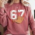 Baseball 67 Six Seven Alpha Slang 6 7 Meme Kids Teachers Boy Comfort Colors Sweatshirt Orchid Baseball 67 Six Seven Alpha Slang 6 7 Meme Kids Teachers Boy Comfort Colors Sweatshirt Orchid