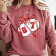 Baseball 67 Six Seven Gen Alpha Meme Valentine's Day Comfort Colors Sweatshirt Orchid