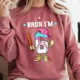 Baseball 6th Birthday Boy Ice Cream Drip Bruh I'm 6 Year Old Comfort Colors Sweatshirt Orchid Baseball 6th Birthday Boy Ice Cream Drip Bruh I'm 6 Year Old Comfort Colors Sweatshirt Orchid