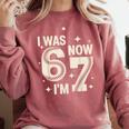 Baseball 7th Birthday 6 7 Years Old I Was 6 Now I'm 7 Comfort Colors Sweatshirt Orchid Baseball 7th Birthday 6 7 Years Old I Was 6 Now I'm 7 Comfort Colors Sweatshirt Orchid