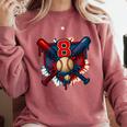 Baseball 8 Year Old Splash Drip 8th Birthday Boy Number 8 Comfort Colors Sweatshirt Orchid Baseball 8 Year Old Splash Drip 8th Birthday Boy Number 8 Comfort Colors Sweatshirt Orchid