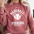 Baseball & Fishing Comfort Colors Sweatshirt Orchid