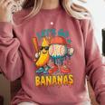 Baseball Banana Sports Drip Art For Kids Comfort Colors Sweatshirt Orchid Baseball Banana Sports Drip Art For Kids Comfort Colors Sweatshirt Orchid