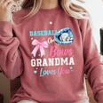 Baseball Or Bows Your Grandma Loves You Gender Reveal Comfort Colors Sweatshirt Orchid
