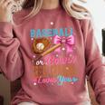 Baseball Or Bows Great Grandma Loves You Gender Reveal Comfort Colors Sweatshirt Orchid Baseball Or Bows Great Grandma Loves You Gender Reveal Comfort Colors Sweatshirt Orchid