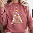 Baseball Christmas Tree Light Xmas Baseball Boys Kids Comfort Colors Sweatshirt Orchid