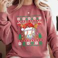 Baseball Christmas Ugly Sweater Santa Sport Men Kids Comfort Colors Sweatshirt Orchid