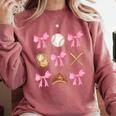 Baseball Coquette Bow Baseball Mama Baseball Mom Premium Comfort Colors Sweatshirt Orchid Baseball Coquette Bow Baseball Mama Baseball Mom Premium Comfort Colors Sweatshirt Orchid
