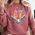 Baseball Drip 67 Six Seven Number 67 Player 67th Birthday Comfort Colors Sweatshirt Orchid Baseball Drip 67 Six Seven Number 67 Player 67th Birthday Comfort Colors Sweatshirt Orchid