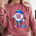Baseball Drip 8th 8 Year Old Birthday Boys Pitcher Player Comfort Colors Sweatshirt Orchid