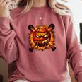 Baseball Drip Angry Lava Slime Ball Graphic Comfort Colors Sweatshirt Orchid