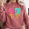Baseball Drip Ice Cream 67 Baseball Comfort Colors Sweatshirt Orchid