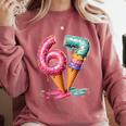 Baseball Drip Ice Cream 67 Comfort Colors Sweatshirt Orchid