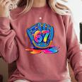 Baseball Drip Ice Cream 67 Lifestyle 101 Comfort Colors Sweatshirt Orchid