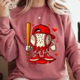 Baseball Drip Ice Cream Apparel Boys Kids Valentines Day Comfort Colors Sweatshirt Orchid