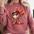 Baseball Drip Ice Cream Apparel Youth Boy Valentine Comfort Colors Sweatshirt Orchid