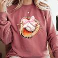 Baseball Drip Ice Cream Coquette Pink Bow Baseball Player Comfort Colors Sweatshirt Orchid Baseball Drip Ice Cream Coquette Pink Bow Baseball Player Comfort Colors Sweatshirt Orchid