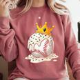 Baseball Drip Ice Cream Crown Melt Graphic Comfort Colors Sweatshirt Orchid Baseball Drip Ice Cream Crown Melt Graphic Comfort Colors Sweatshirt Orchid