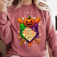 Baseball Drip Ice Cream Drip Halloween Baseball Lovers Comfort Colors Sweatshirt Orchid