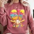Baseball Drip Ice Cream Number 67 Player Lifestyle Comfort Colors Sweatshirt Orchid Baseball Drip Ice Cream Number 67 Player Lifestyle Comfort Colors Sweatshirt Orchid
