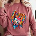 Baseball Drip Ice Cream Sprinkles Baseball Glove For Boys Comfort Colors Sweatshirt Orchid Baseball Drip Ice Cream Sprinkles Baseball Glove For Boys Comfort Colors Sweatshirt Orchid