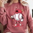 Baseball Drip Icecream Boy Kids Valentine Comfort Colors Sweatshirt Orchid Baseball Drip Icecream Boy Kids Valentine Comfort Colors Sweatshirt Orchid