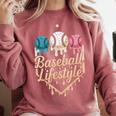 Baseball Drip Icecream Comfort Colors Sweatshirt Orchid Baseball Drip Icecream Comfort Colors Sweatshirt Orchid
