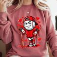 Baseball Drip Icecream Heart Red Valentine Day Boys Kids Comfort Colors Sweatshirt Orchid Baseball Drip Icecream Heart Red Valentine Day Boys Kids Comfort Colors Sweatshirt Orchid