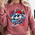 Baseball Drip Icecream Heart Valentine Day Boys Kids Red Comfort Colors Sweatshirt Orchid Baseball Drip Icecream Heart Valentine Day Boys Kids Red Comfort Colors Sweatshirt Orchid