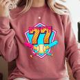 Baseball Drip Jersey Number 77 For Players & 77th Birthday Comfort Colors Sweatshirt Orchid Baseball Drip Jersey Number 77 For Players & 77th Birthday Comfort Colors Sweatshirt Orchid