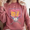 Baseball Drip Number 67 Fun Six Seven 6 7 Meme Comfort Colors Sweatshirt Orchid