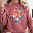 Baseball Drip Number 67 Player Comfort Colors Sweatshirt Orchid Baseball Drip Number 67 Player Comfort Colors Sweatshirt Orchid
