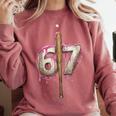 Baseball Drip Number 67 Sports Player Six Seven Meme Fan Comfort Colors Sweatshirt Orchid Baseball Drip Number 67 Sports Player Six Seven Meme Fan Comfort Colors Sweatshirt Orchid