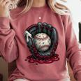 Baseball Drip Team For Boys And Girls Ice Cream Cool Premium Tri-Blend Comfort Colors Sweatshirt Orchid