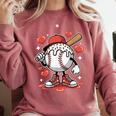 Baseball Drip Valentine Boys Women Men Hearts Sport Love Comfort Colors Sweatshirt Orchid Baseball Drip Valentine Boys Women Men Hearts Sport Love Comfort Colors Sweatshirt Orchid