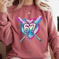 Baseball Dripping 67 Home Plate Six Seven Boy Kids Sports Comfort Colors Sweatshirt Orchid Baseball Dripping 67 Home Plate Six Seven Boy Kids Sports Comfort Colors Sweatshirt Orchid