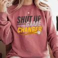 Baseball Fan Shut Up I'm Doing Game Changer Premium Tri-Blend Comfort Colors Sweatshirt Orchid Baseball Fan Shut Up I'm Doing Game Changer Premium Tri-Blend Comfort Colors Sweatshirt Orchid