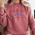 Baseball Is My Favorite Season Shirt Baseball Season Vibes Comfort Colors Sweatshirt Orchid