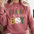 Baseball Granna Of The Birthday Boy Family Matching Comfort Colors Sweatshirt Orchid Baseball Granna Of The Birthday Boy Family Matching Comfort Colors Sweatshirt Orchid