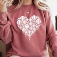Baseball Heart Drip Valentine's Day Baseball Lover Boys Men Comfort Colors Sweatshirt Orchid