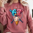 Baseball Ice Cream Drip 67 Six Seven Gen Alpha Slang Meme Comfort Colors Sweatshirt Orchid Baseball Ice Cream Drip 67 Six Seven Gen Alpha Slang Meme Comfort Colors Sweatshirt Orchid