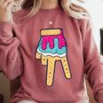 Baseball Ice Cream Drip Home Plate Glove Respect Drip 2 Side Comfort Colors Sweatshirt Orchid Baseball Ice Cream Drip Home Plate Glove Respect Drip 2 Side Comfort Colors Sweatshirt Orchid