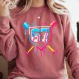 Baseball Ice Cream Drip Number 67 Player 67th Birthday 67 Comfort Colors Sweatshirt Orchid Baseball Ice Cream Drip Number 67 Player 67th Birthday 67 Comfort Colors Sweatshirt Orchid