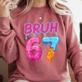 Baseball Ice Cream Drip Number 67 Player Or 67th Birthday Comfort Colors Sweatshirt Orchid