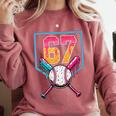 Baseball Ice Cream Drip Number 67 Player 67th Birthday Men Comfort Colors Sweatshirt Orchid Baseball Ice Cream Drip Number 67 Player 67th Birthday Men Comfort Colors Sweatshirt Orchid