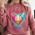 Baseball Ice Cream Drip Number 67 Player 67 Respect The Drip Comfort Colors Sweatshirt Orchid
