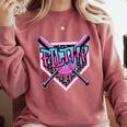 Baseball Ice Cream Drip Pitcher Filthy Comfort Colors Sweatshirt Orchid