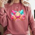Baseball Ice Cream Drip Style Melt Ice Cream Youth Boys Comfort Colors Sweatshirt Orchid Baseball Ice Cream Drip Style Melt Ice Cream Youth Boys Comfort Colors Sweatshirt Orchid